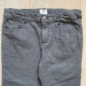 Zef striped stretch straight leg denim, size: 12-14 years old
